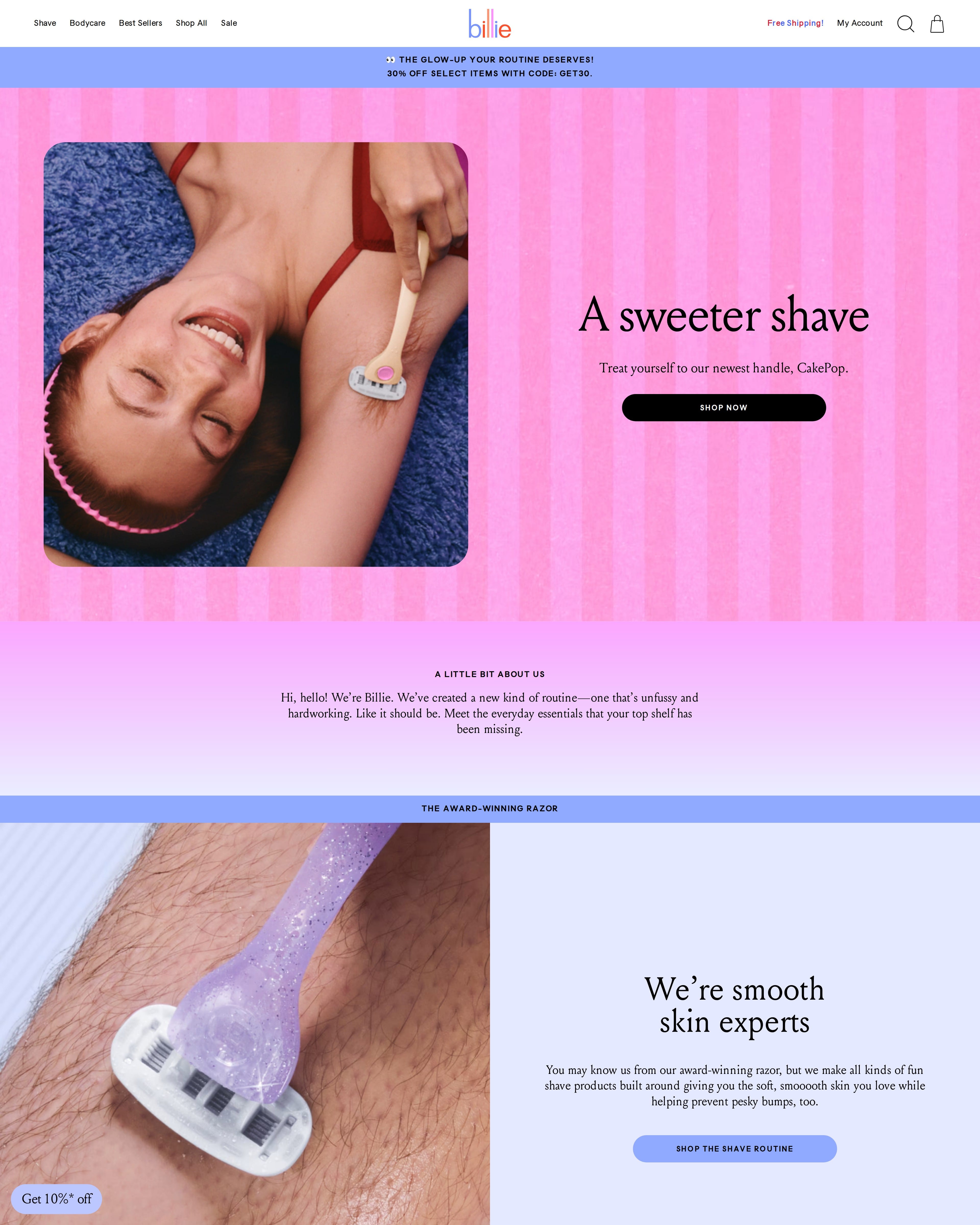 Billie Homepage