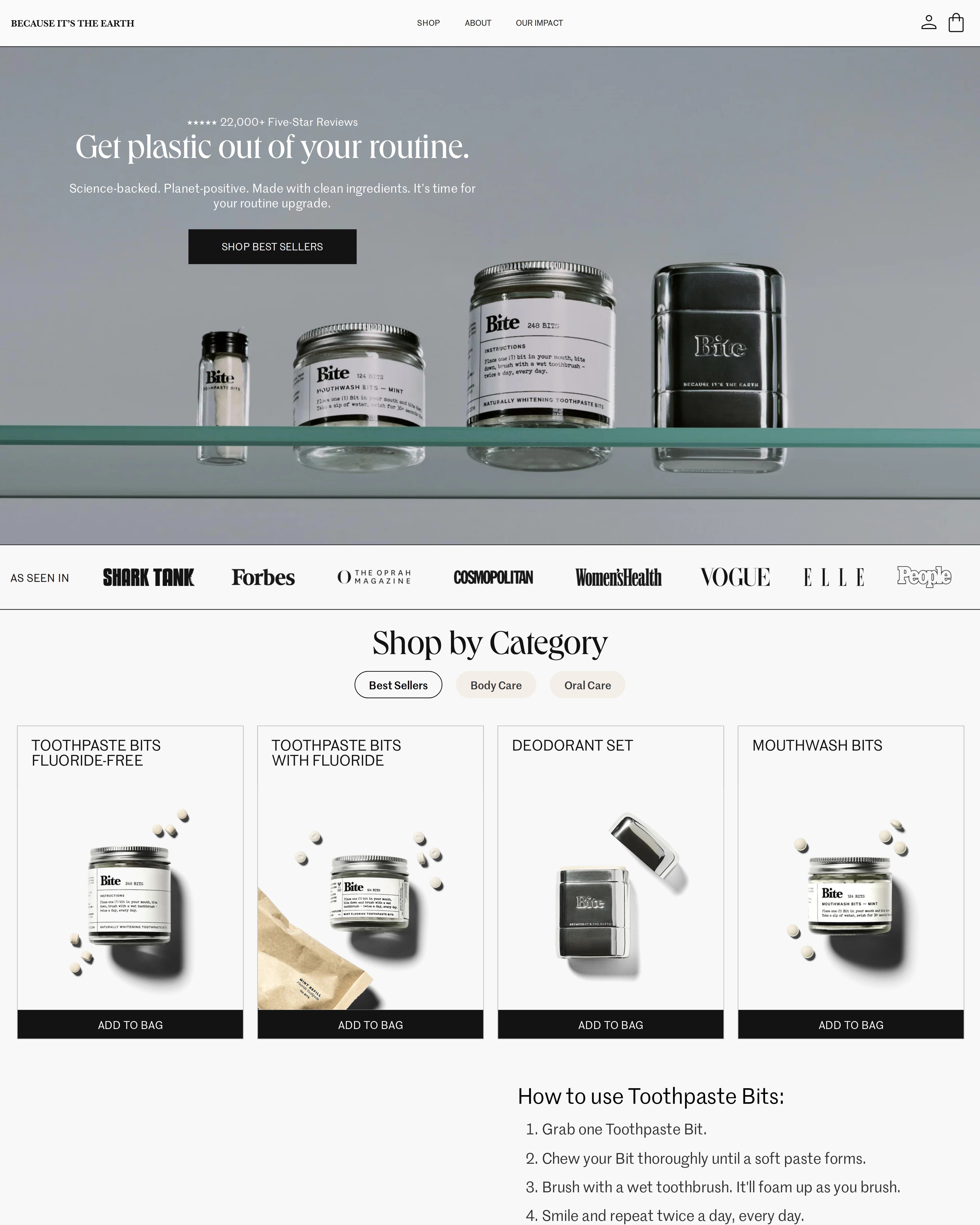 Bite Homepage