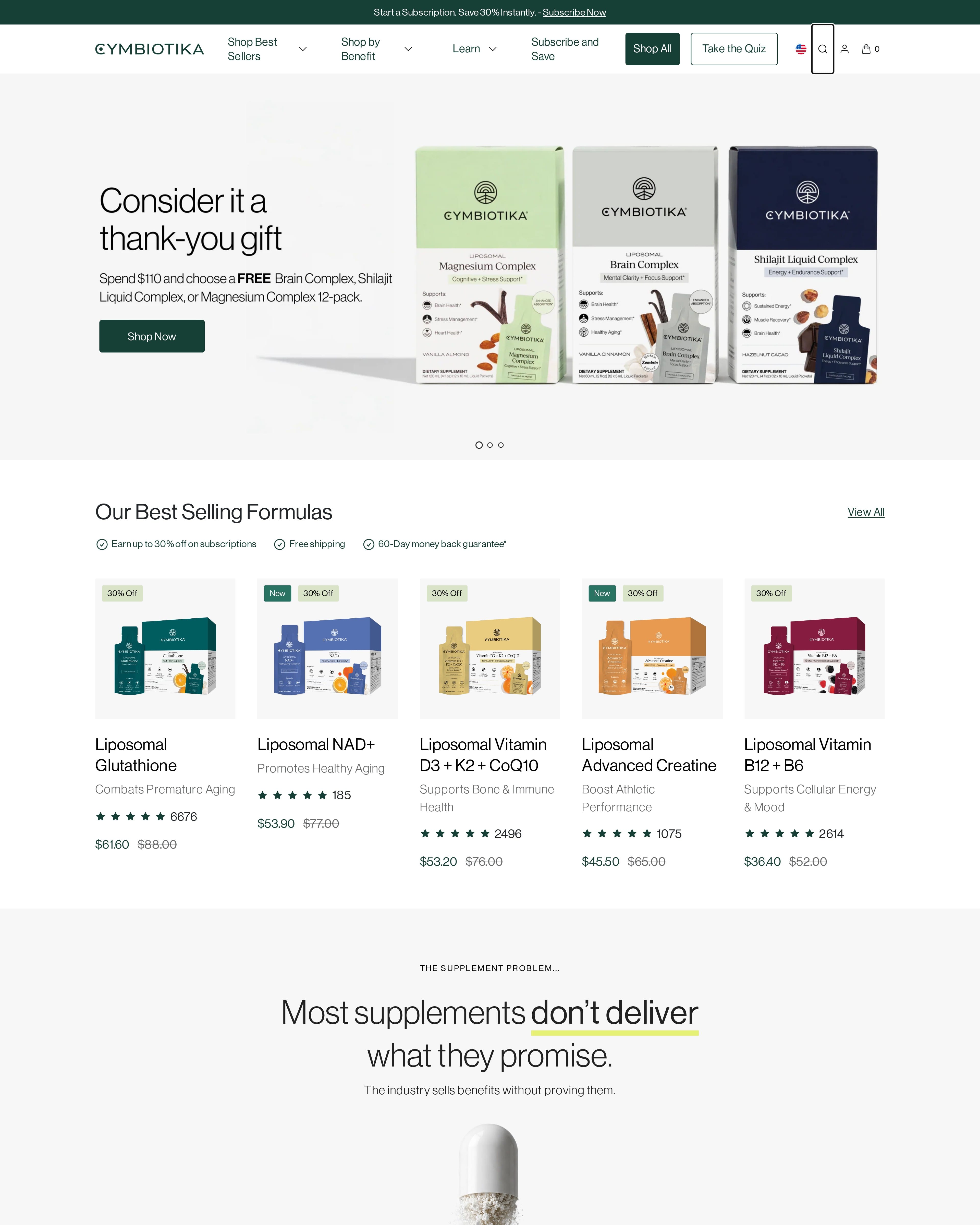 Cymbiotika Homepage