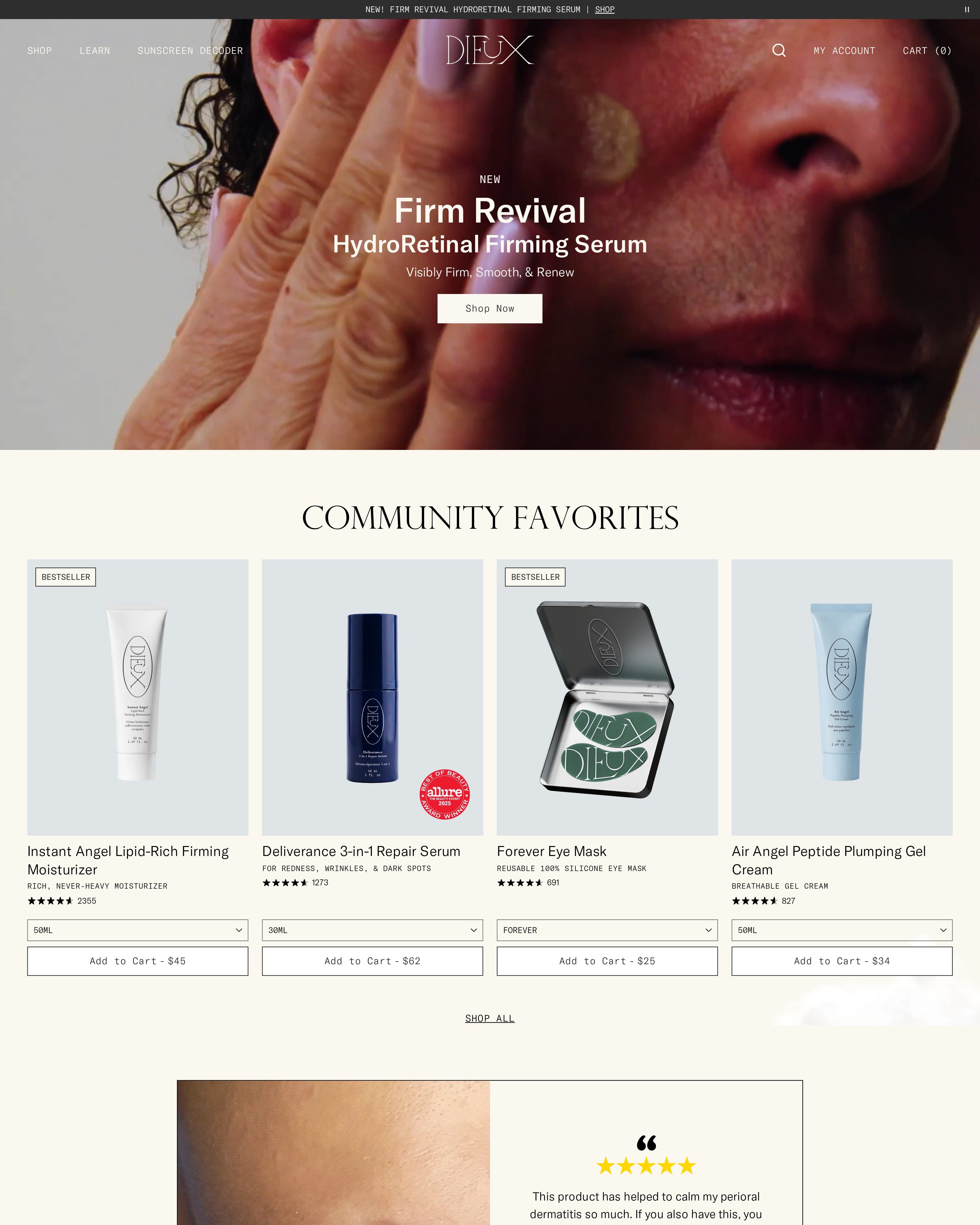 Dieux Homepage