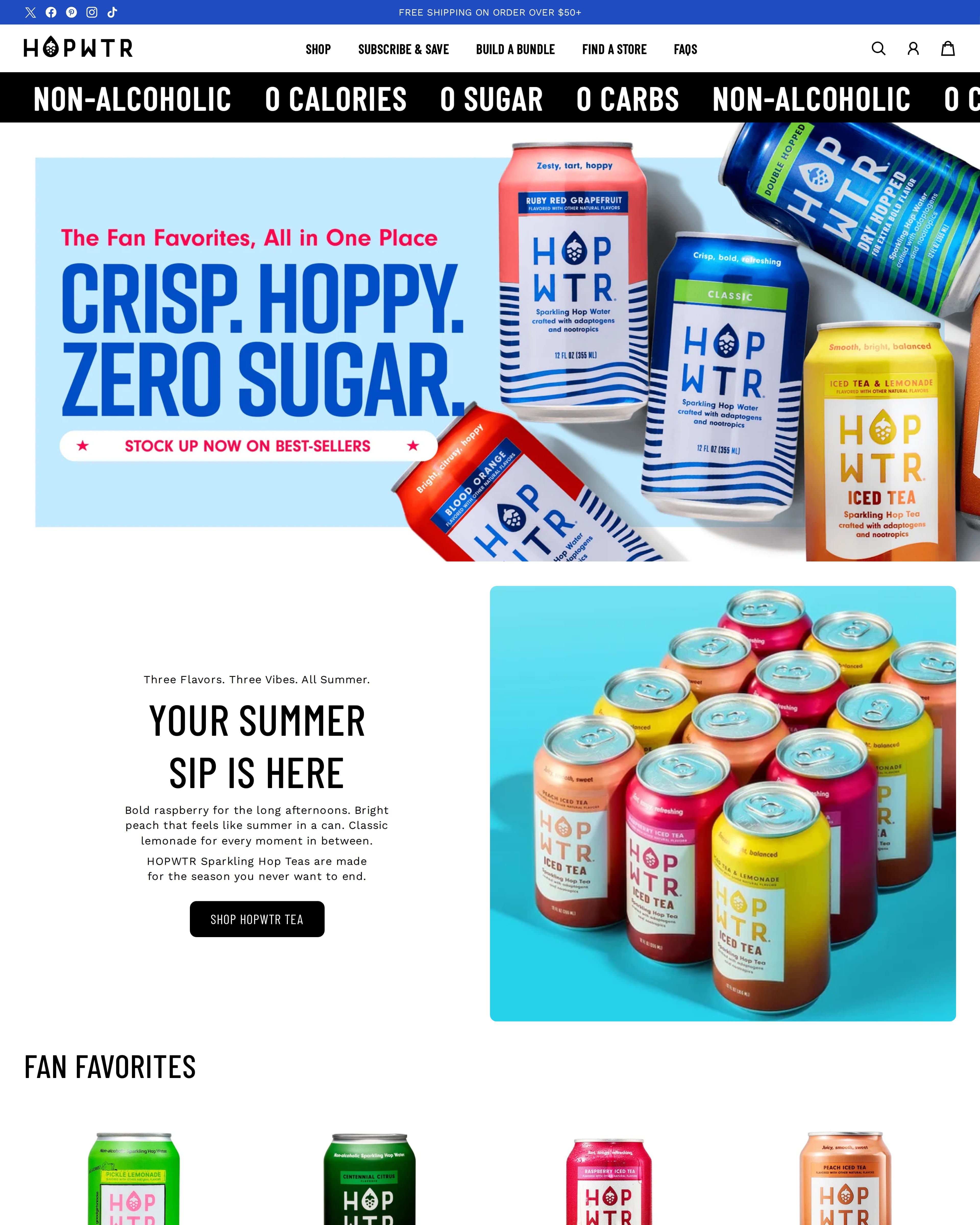 HOP WTR Homepage