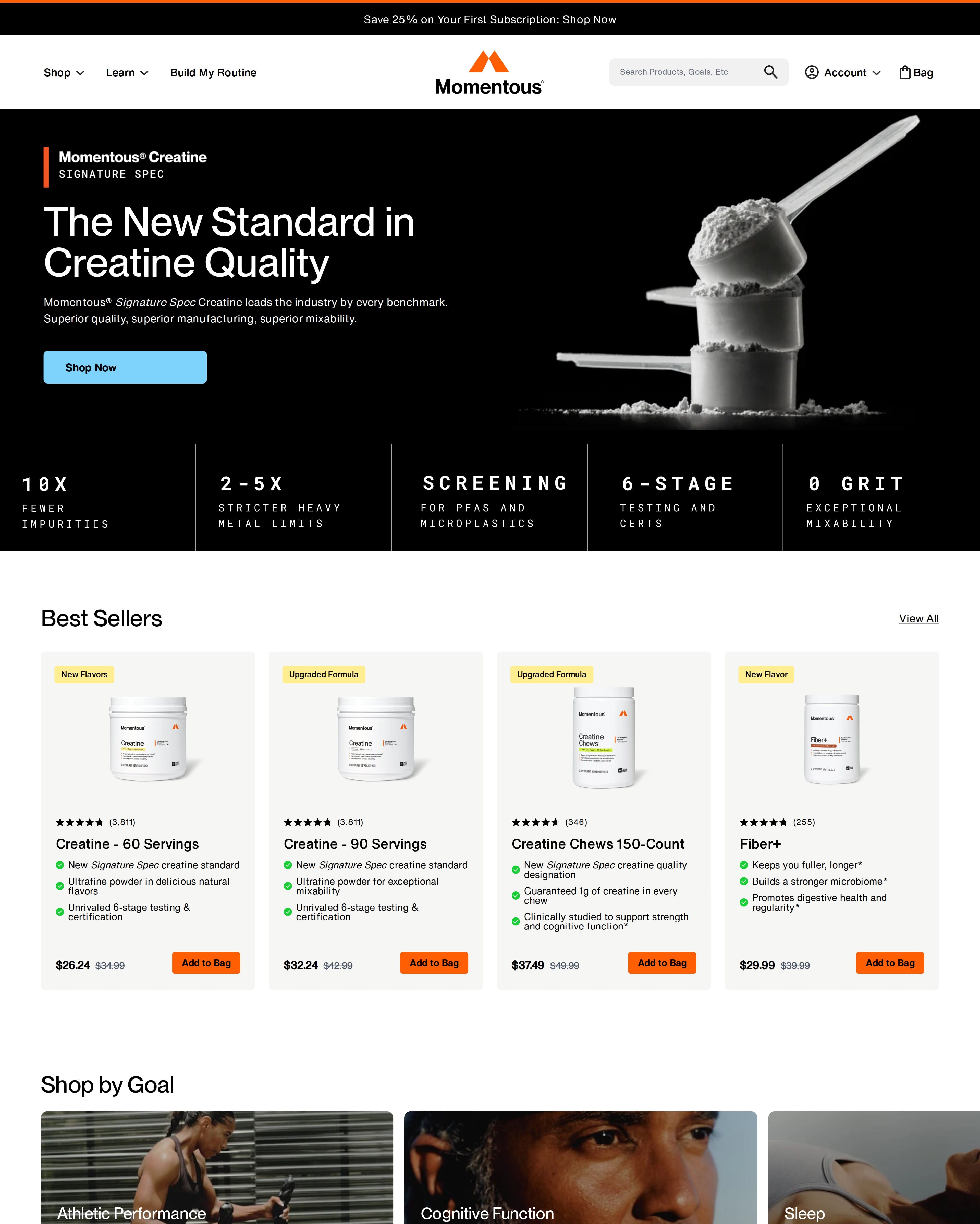 Momentous Homepage