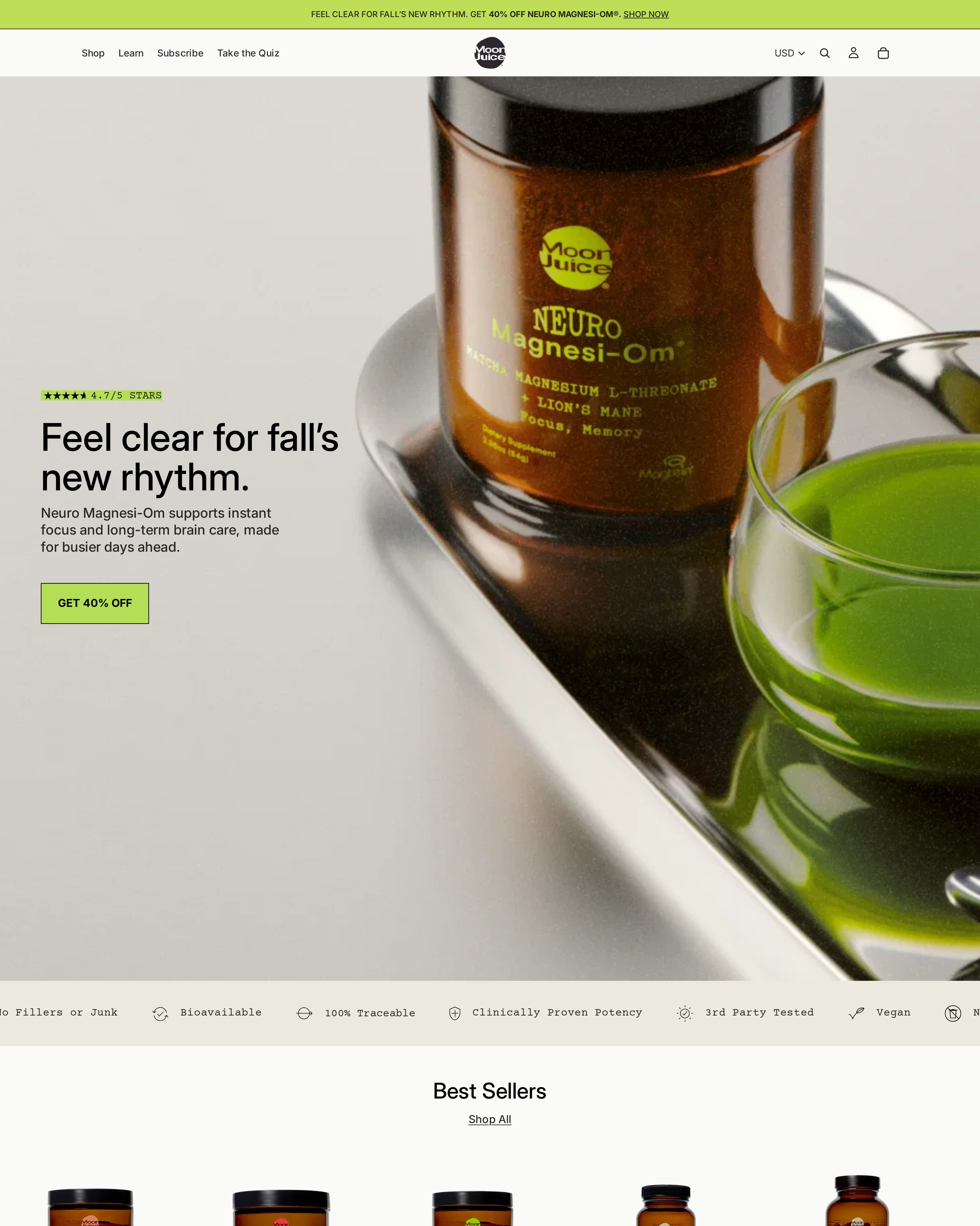 Moon Juice Homepage