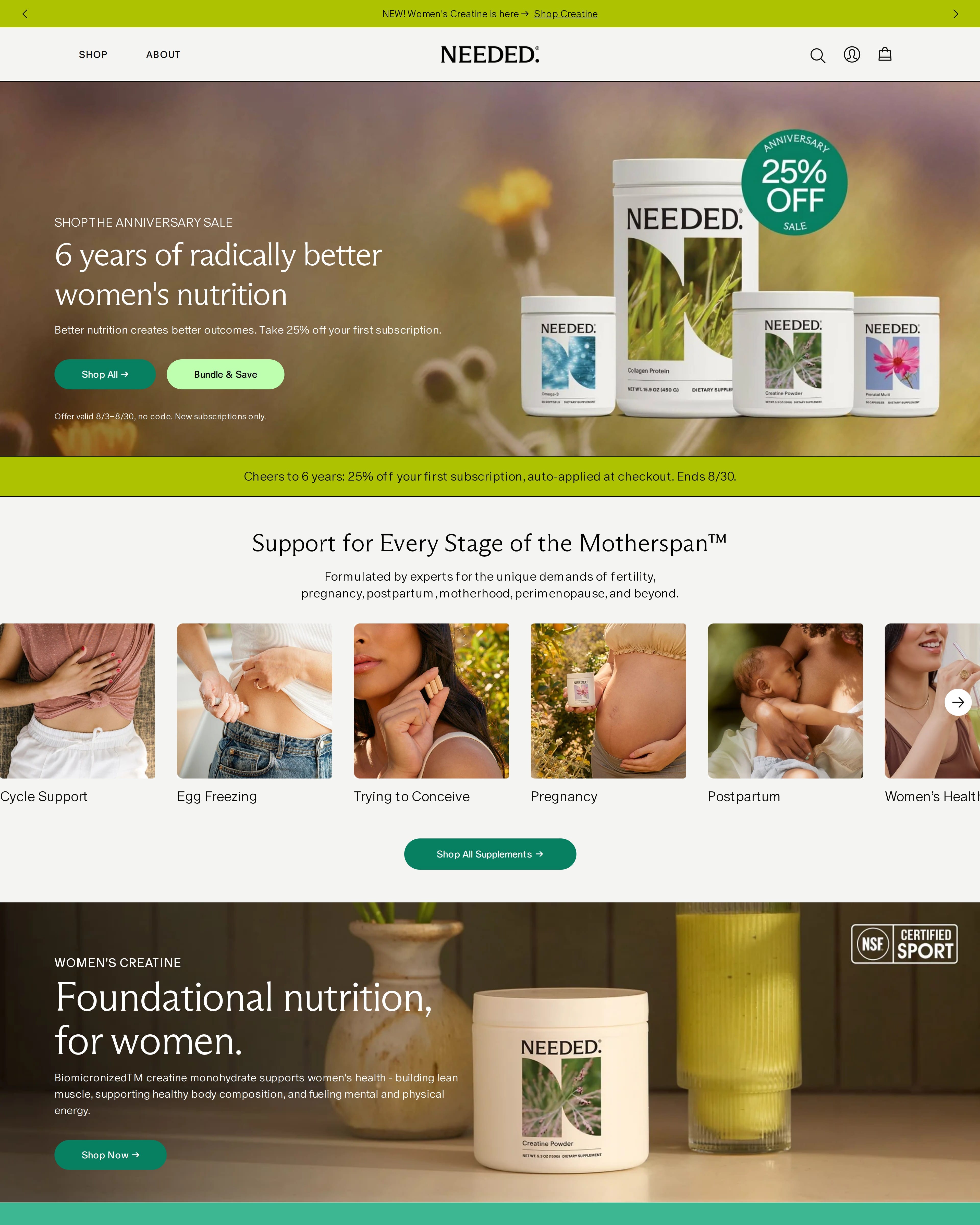 Needed Homepage
