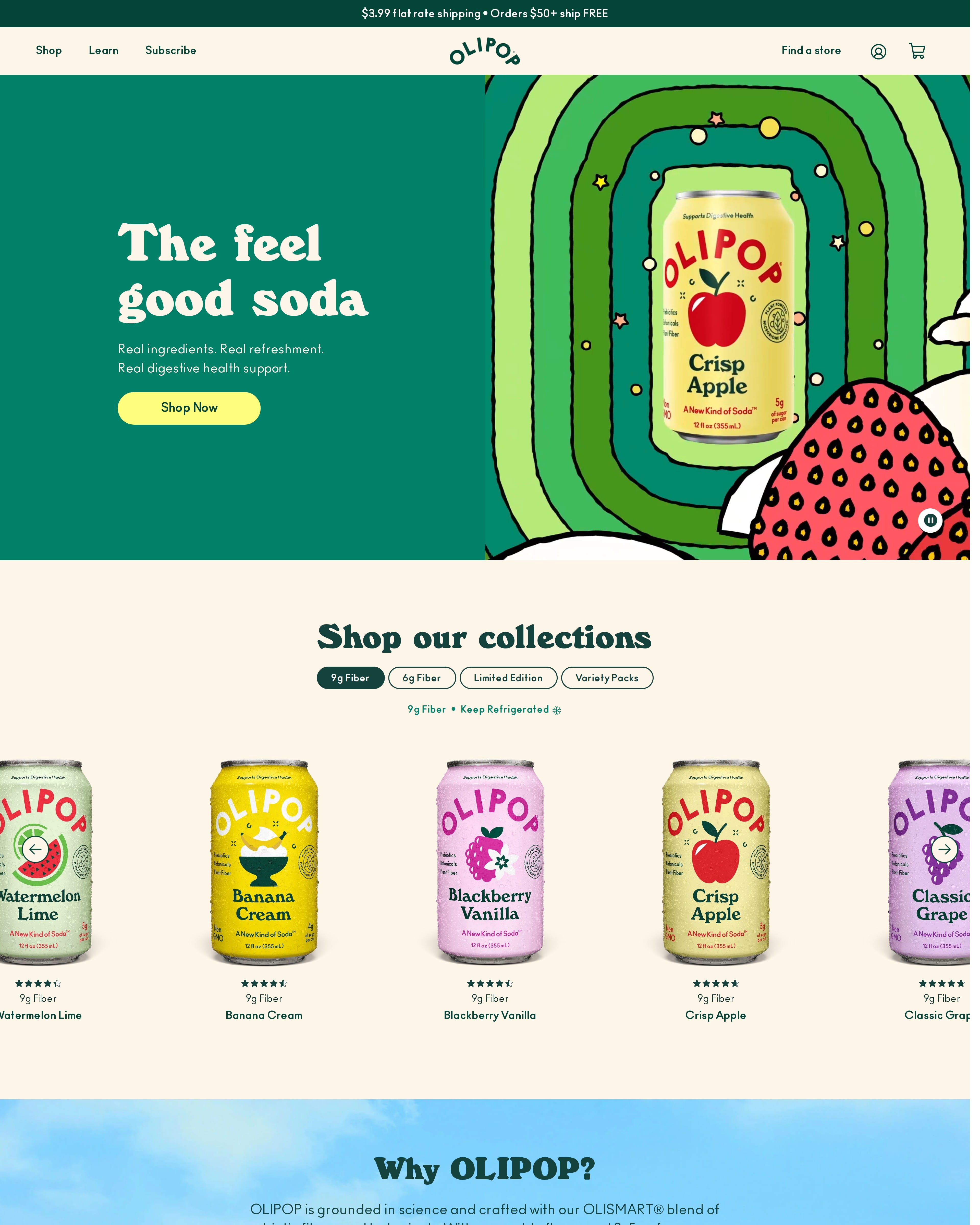 Olipop Homepage