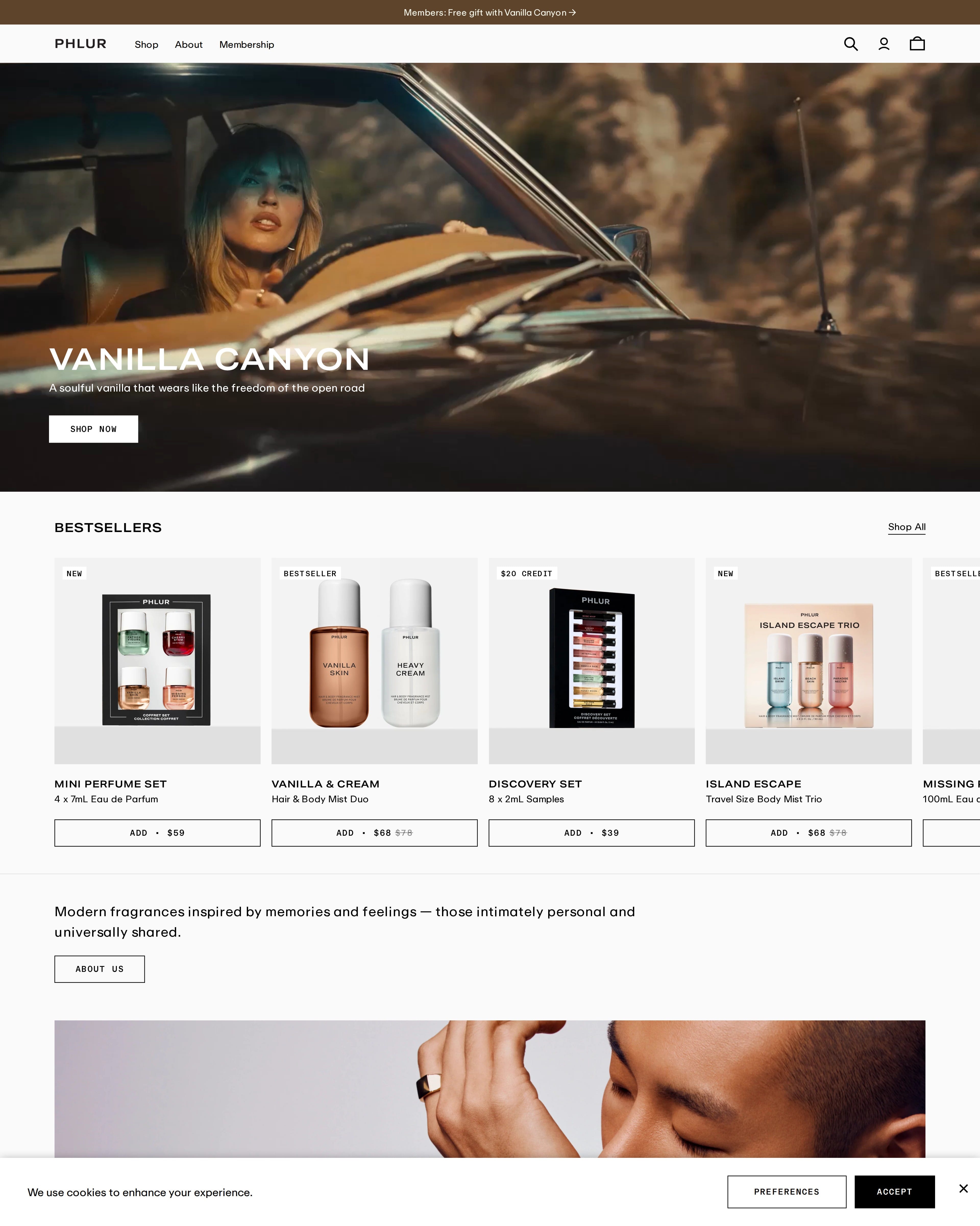 Phlur Homepage