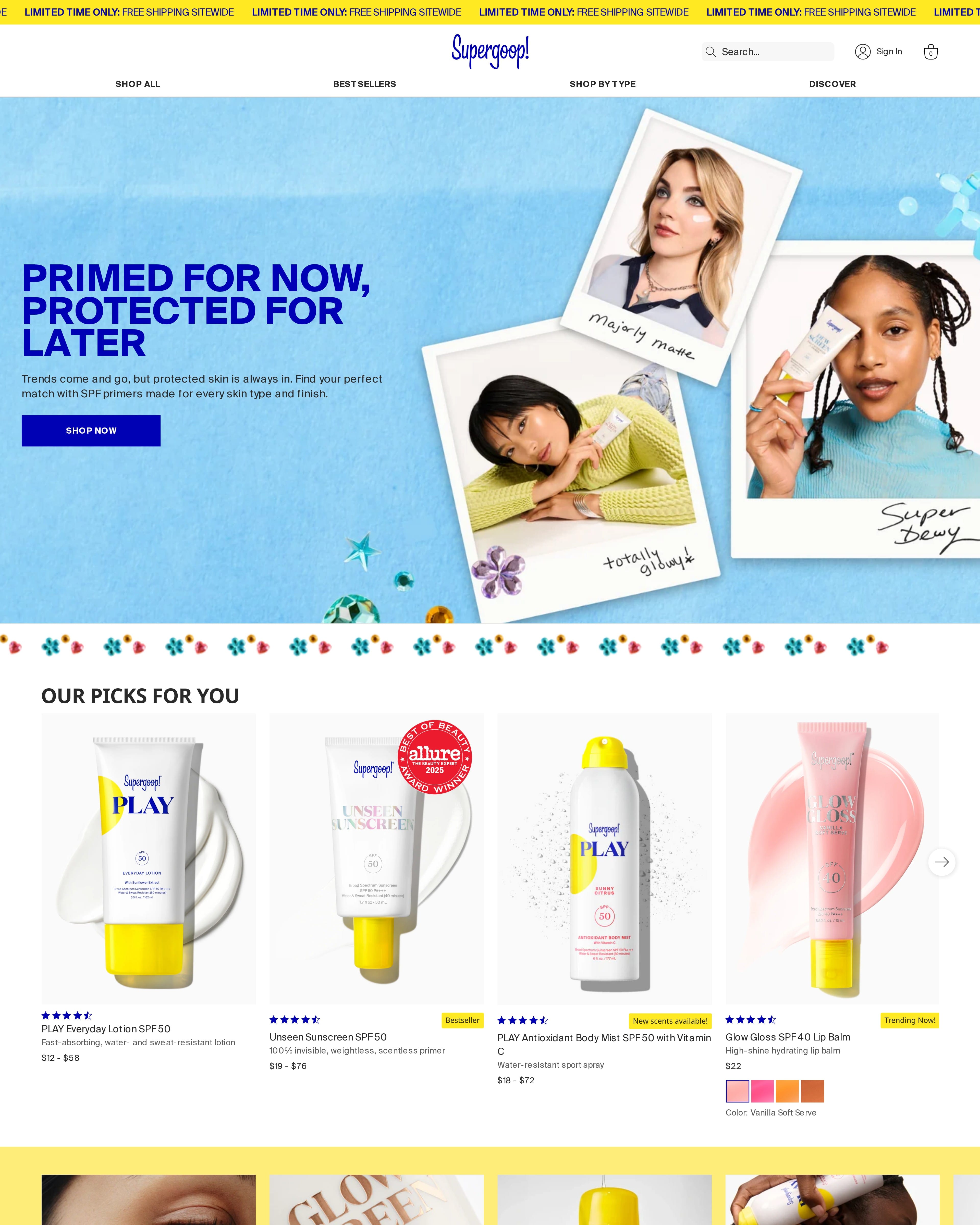 Supergoop Homepage