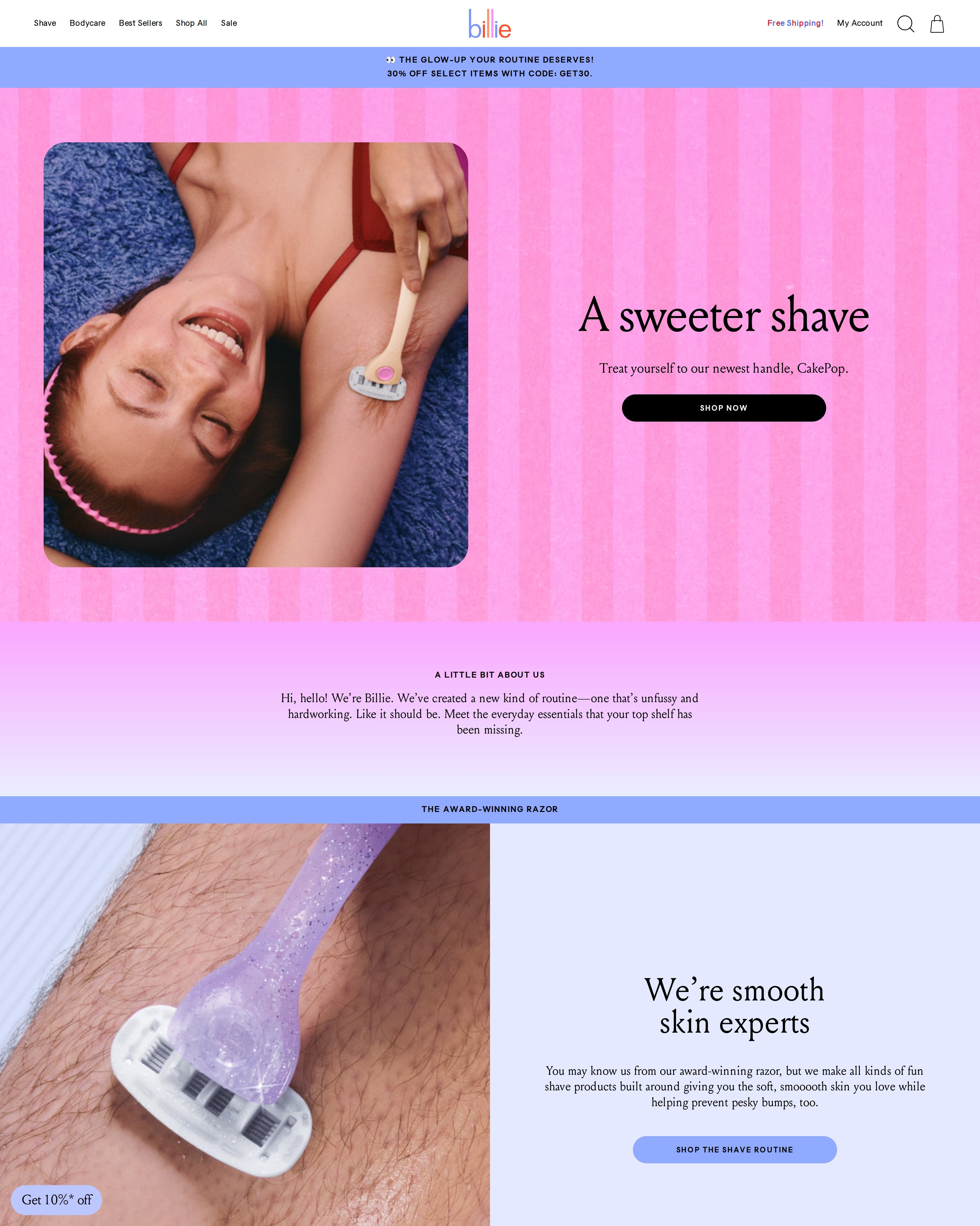 Billie Homepage