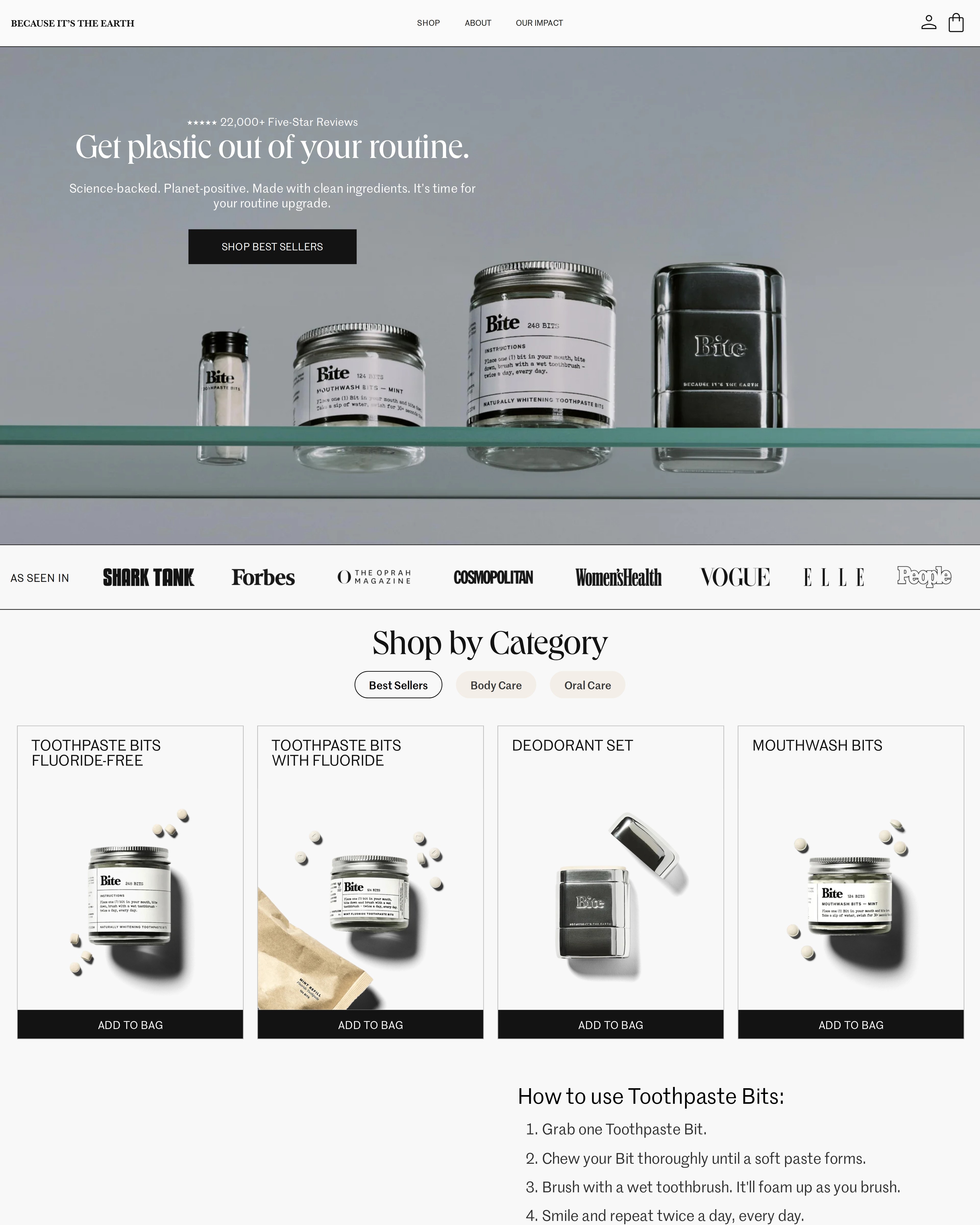 Bite Homepage