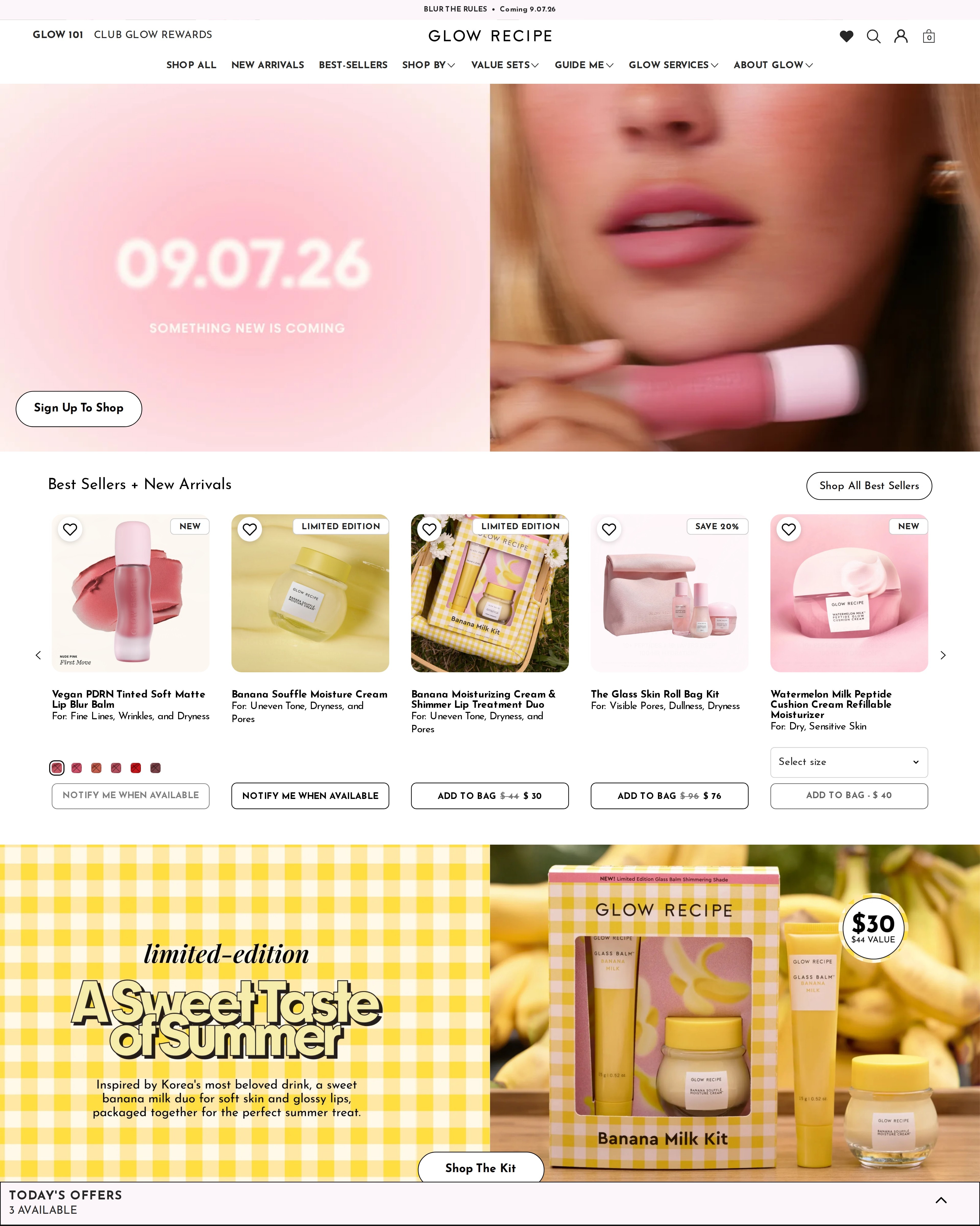 Glow Recipe Homepage