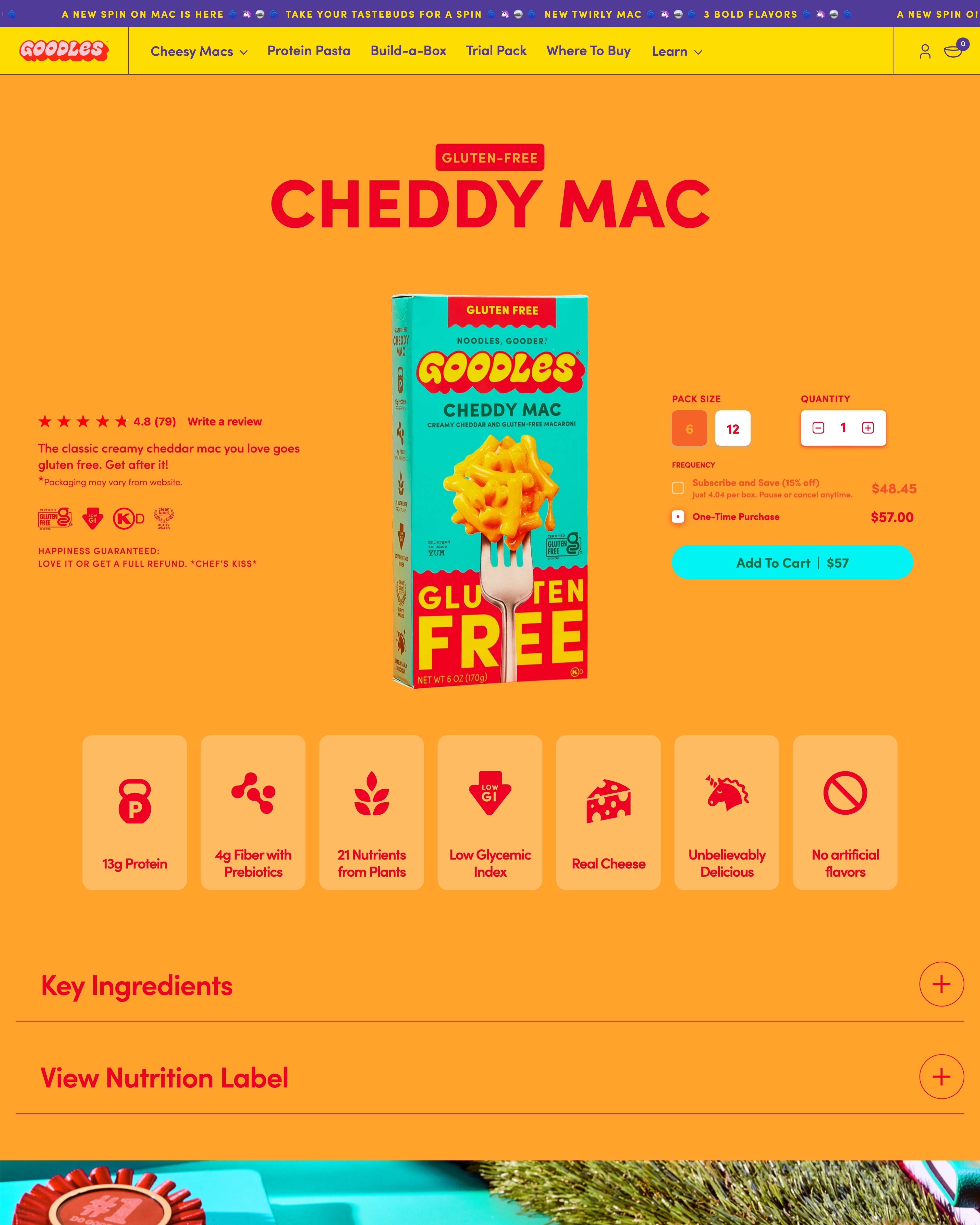 Goodles Gluten-Free Cheddy Mac