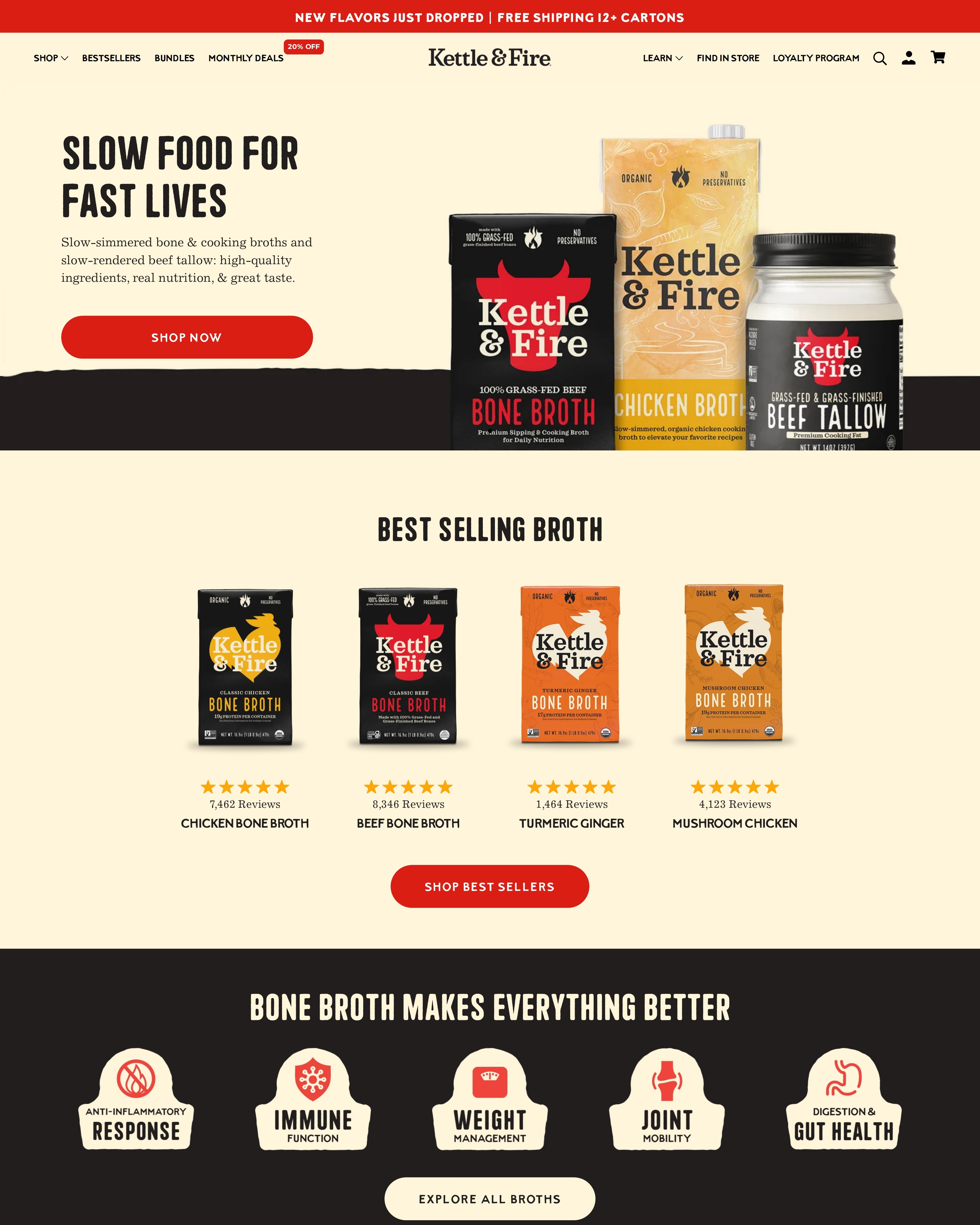 Kettle & Fire Homepage