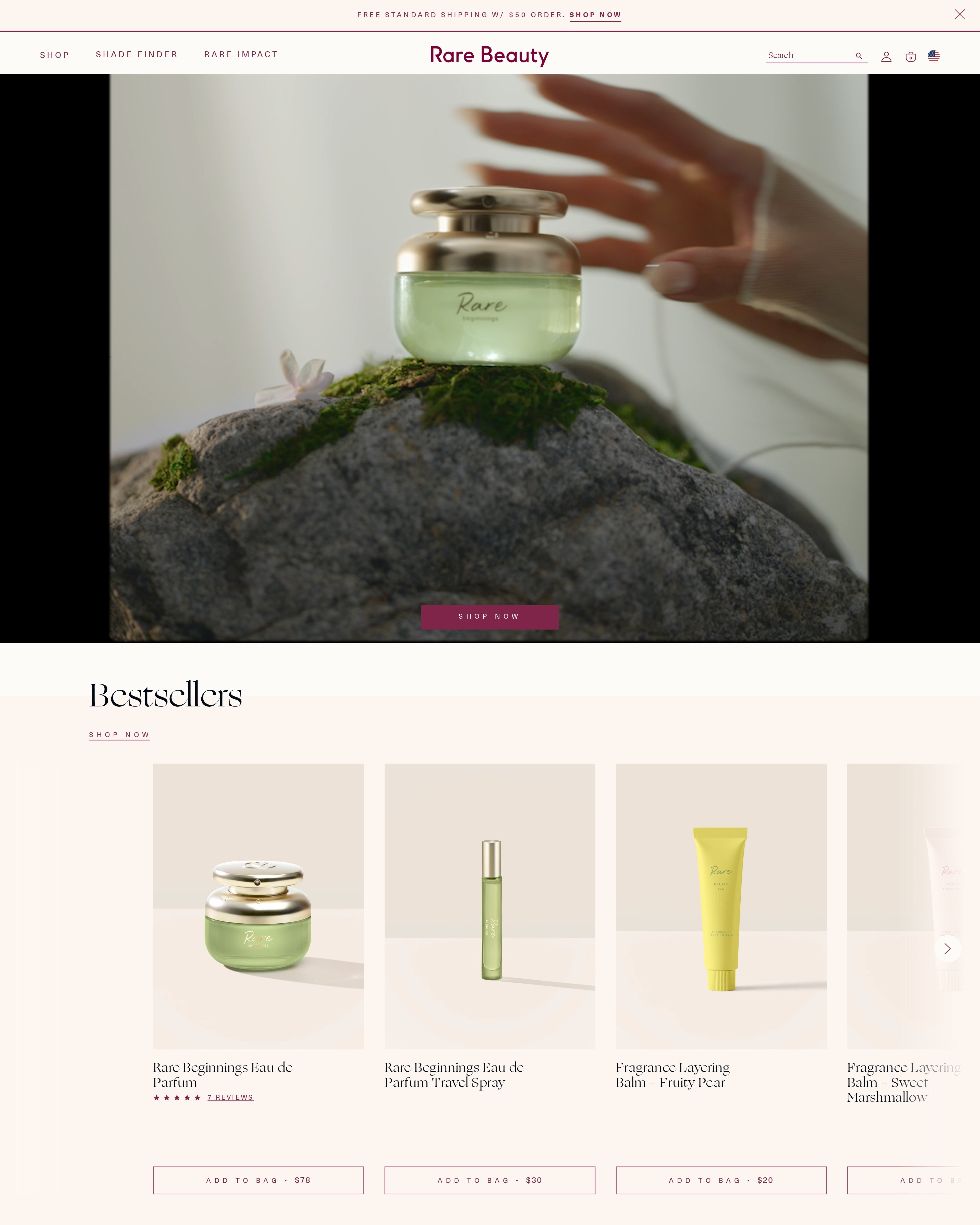 Rare Beauty Homepage